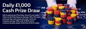William Hill’s Daily Cash Prize Draw Offers €1,000 in Prizes